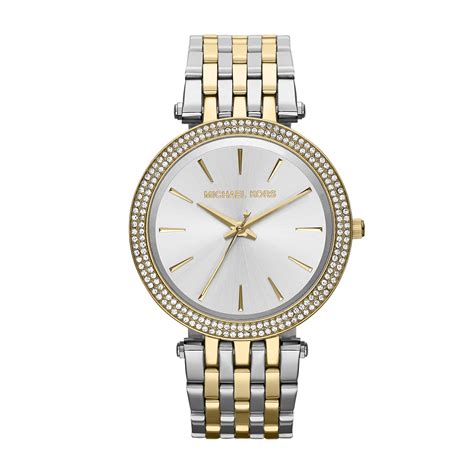 michael kors womens watches silver and gold|Michael Kors diamond watch women's.